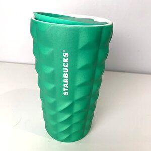 NWOT Starbucks Holiday 2024 Green Studded Ceramic 12 oz Tumbler W/Lid BUB24